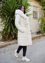 Μπουφάν με κουκούλα και γούνα περιμετρικά - ΖΑΧΑΡΙ - Image 5