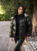 Μπουφάν puffer με κουκούλα - ΜΑΥΡΟ - Image 6