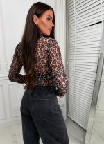 Μπλούζα animal print με διαφάνεια - ΛΕΟΠΑΡ ΚΑΦΕ - Image 3