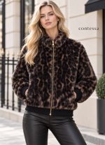 Γουνάκι με τσέπες animal print - ΛΕΟΠΑΡ