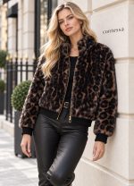 Γουνάκι με τσέπες animal print - ΛΕΟΠΑΡ - Image 3