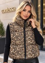 Αμάνικο Μπουφάν Animal Print - ΛΕΟΠΑΡ